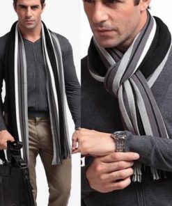 Men’s Warm Striped Scarf Men's Accessories Accessories