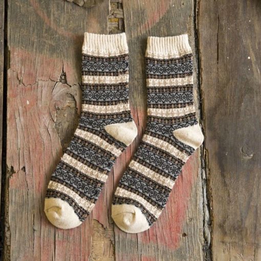 Men’s Warm Retro Style Wool Socks Men's Accessories Accessories