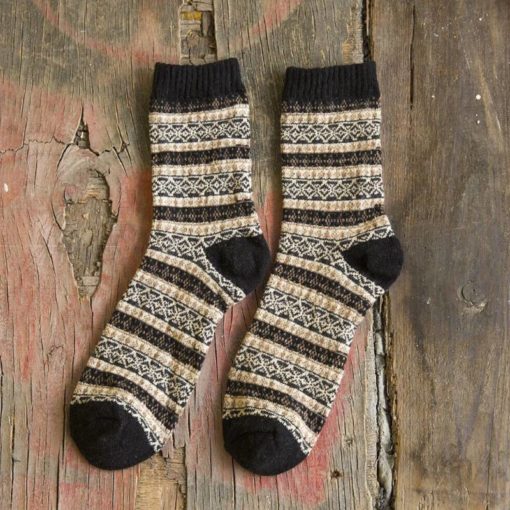 Men’s Warm Retro Style Wool Socks Men's Accessories Accessories