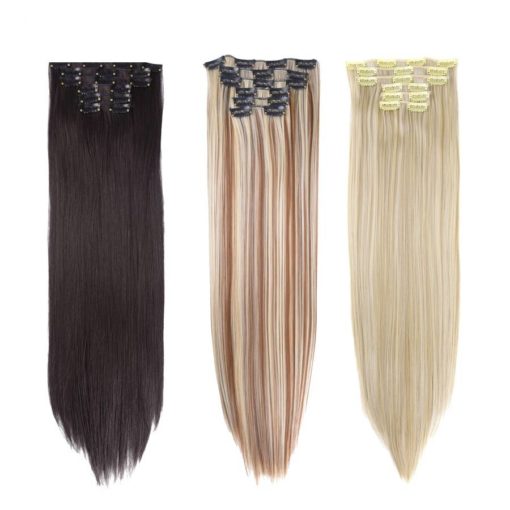 Straight Heat Resistant False Synthetic Hair Hair Extensions & Wigs