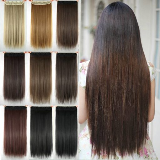 Long Straight Clip Synthetic Hair Extensions Hair Extensions & Wigs