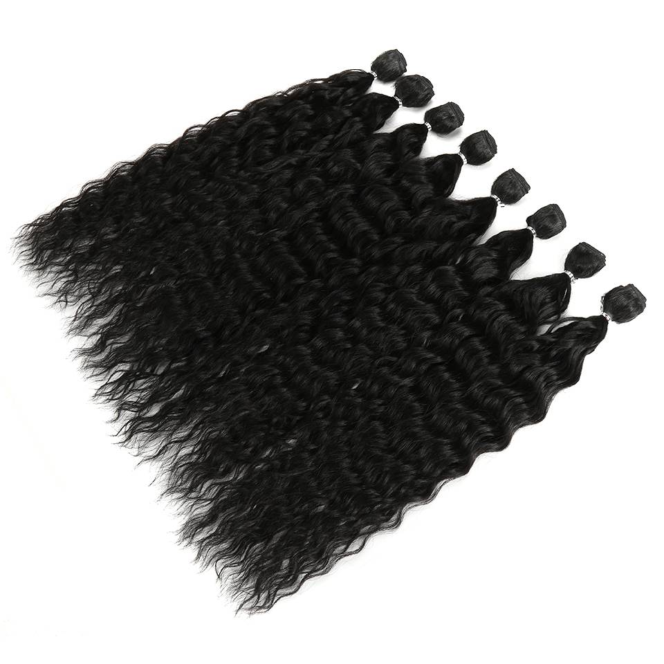 Ombre Wavy Synthetic Hair Extensions 9 pcs Set