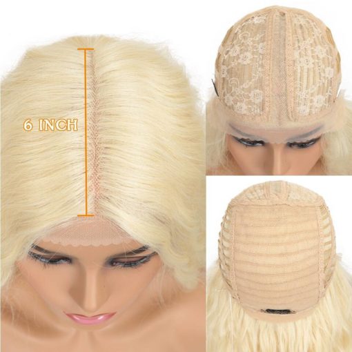 Blonde Super Long Wavy Lace Synthetic Hair Wig Hair Extensions & Wigs