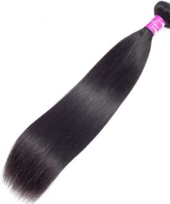 Black Straight Sew-In Peruvian Human Hair Extension Hair Extensions & Wigs