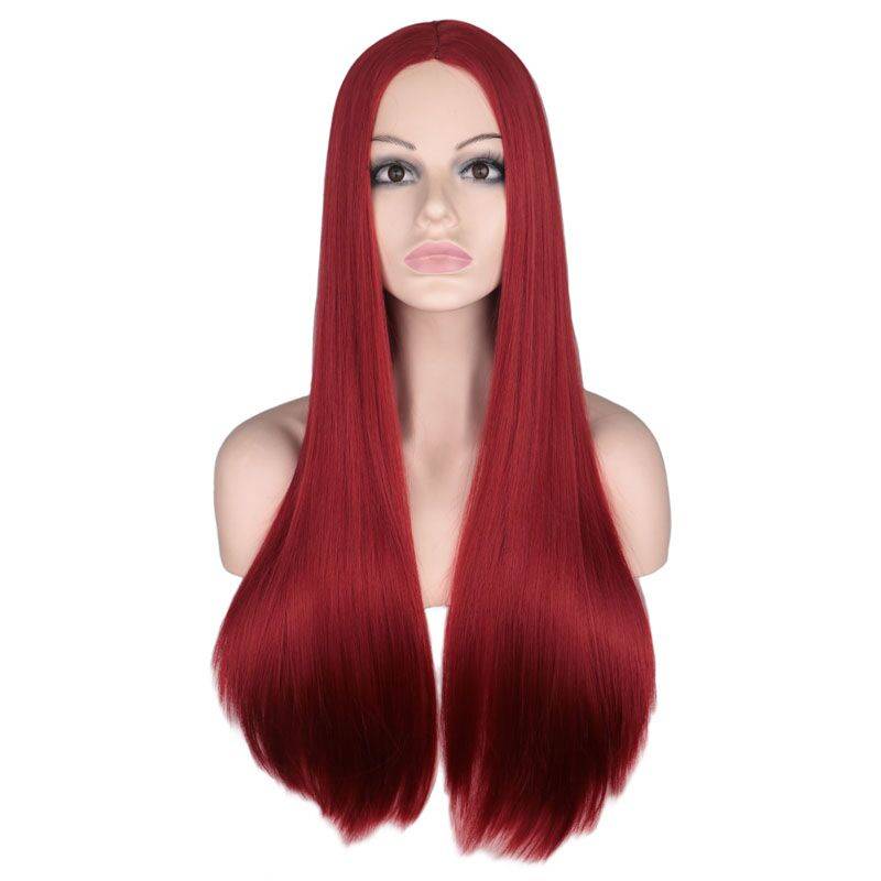 Bright Pre-Colored Long Straight Synthetic Hair Wig