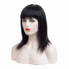 Black Straight Bangs Non-Lace Remy Human Hair Wig Hair Extensions & Wigs 