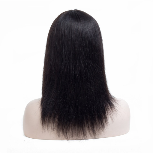 Black Straight Bangs Non-Lace Remy Human Hair Wig Hair Extensions & Wigs