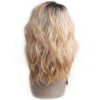 Blonde Ombre Long Bob Wavy Lace Synthetic Hair Wig Hair Extensions & Wigs 
