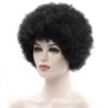 Black Short Kinky Curly Non-Lace Synthetic Hair Wig Hair Extensions & Wigs 