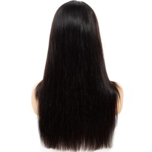 Black Long Straight Bangs Virgin Human Hair Wig Hair Extensions & Wigs