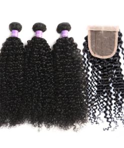 Kinky Curly Human Hair Weaves Hair Extensions & Wigs