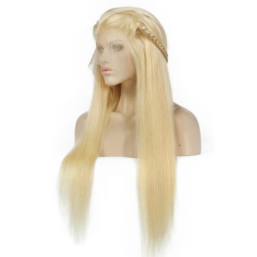 Blonde Long Straight Full Lace Remy Human Hair Hair Extensions & Wigs
