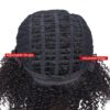 Short Kinky Curly Non-Lace Remy Human Hair Wig Hair Extensions & Wigs 