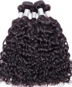 Malaysian Water Wave Bundles with Lace Frontal Closure Hair Extensions & Wigs
