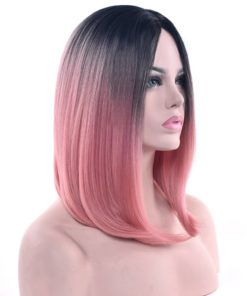 Ombre Color Straight Bob Synthetic Wig Hair Extensions & Wigs