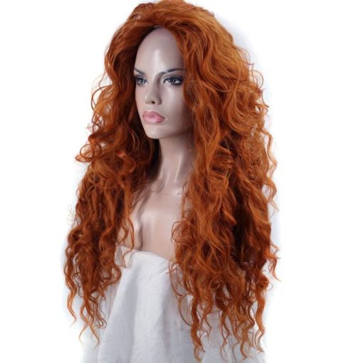 Ginger Red Long Wavy Synthetic Hair Wig Hair Extensions & Wigs