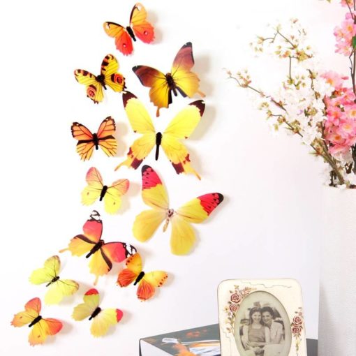 Colorful 3D Butterflies Wall Stickers Set General Merchandise Lawn & Garden