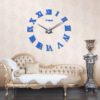 Big Size DIY Roman Numerals Mirror Wall Clock General Merchandise Lawn & Garden 