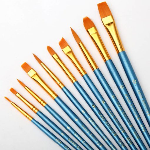 Watercolor Nylon Paint Brushes 10 pcs/Set Art & Home Decor Housewares
