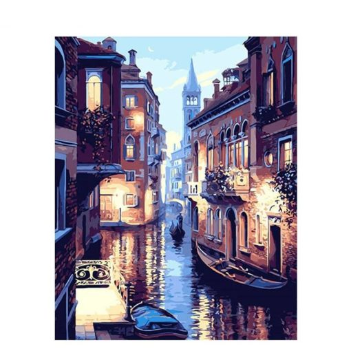 DIY Venice Street Painting by Numbers Art & Home Decor Housewares