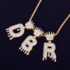 Crown Letters Shaped Pendant Necklace Art & Home Decor Housewares