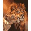 Lion and Lioness Painting by Numbers Picture Art & Home Decor Housewares