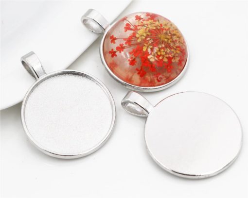 Set of 10 Round Cabochon Necklace Pendant Art & Home Decor Housewares