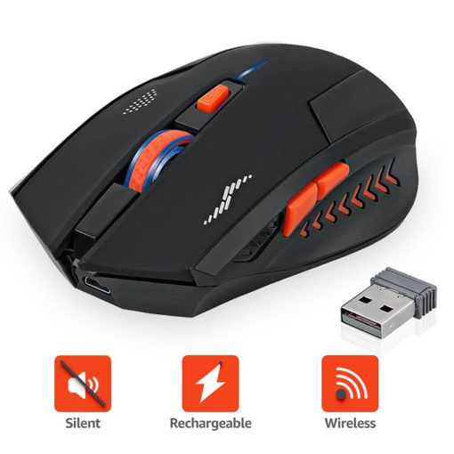 Rechargeable Silent Wireless Gaming Mouse Art & Home Decor Computers & Networking Housewares