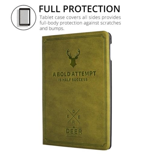Deer Patterned Leather Magnet Tablet Case for iPad Art & Home Decor Computers & Networking Housewares