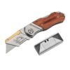 Folding Utility Knife with Wooden Handle Tools & Machinery Hand Tools 