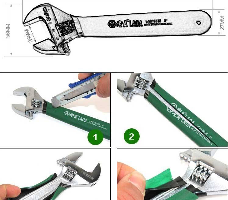 Adjustable Spanner Non-Slip Handle Wrench