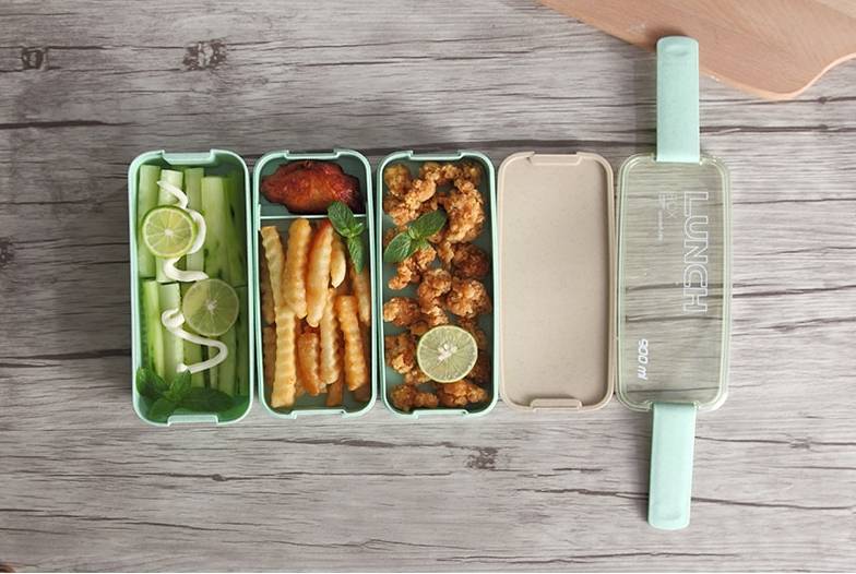 Portable 3 Layered Lunch Box