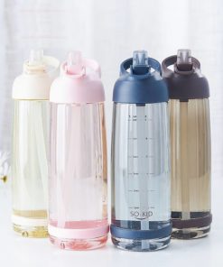 1000 ml Outdoor Water Bottle with Straw Housewares Cookware & Tableware