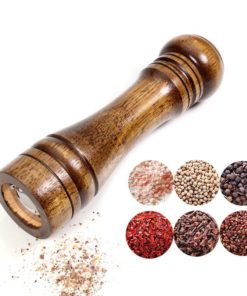 Wooden Salt and Pepper Mill with Strong Adjustable Ceramic Grinder Housewares Cookware & Tableware
