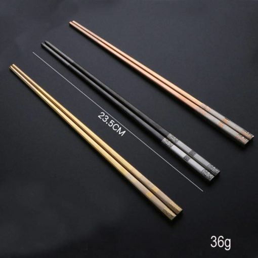 Laser Engraved Stainless Steel Chopsticks Housewares Cookware & Tableware