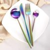 Colorful Stainless Steel Dinnerware Sets Housewares Cookware & Tableware 