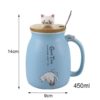 Cat Printed Ceramic Mug with Spoon Housewares Cookware & Tableware 