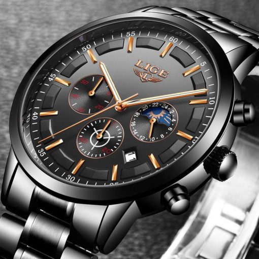 Business Styled Quartz Watches for Men with Stainless Steel Strap Mens Watches Watches