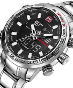 Men’s Dual Display Design Stainless Steel Watch Mens Watches Watches