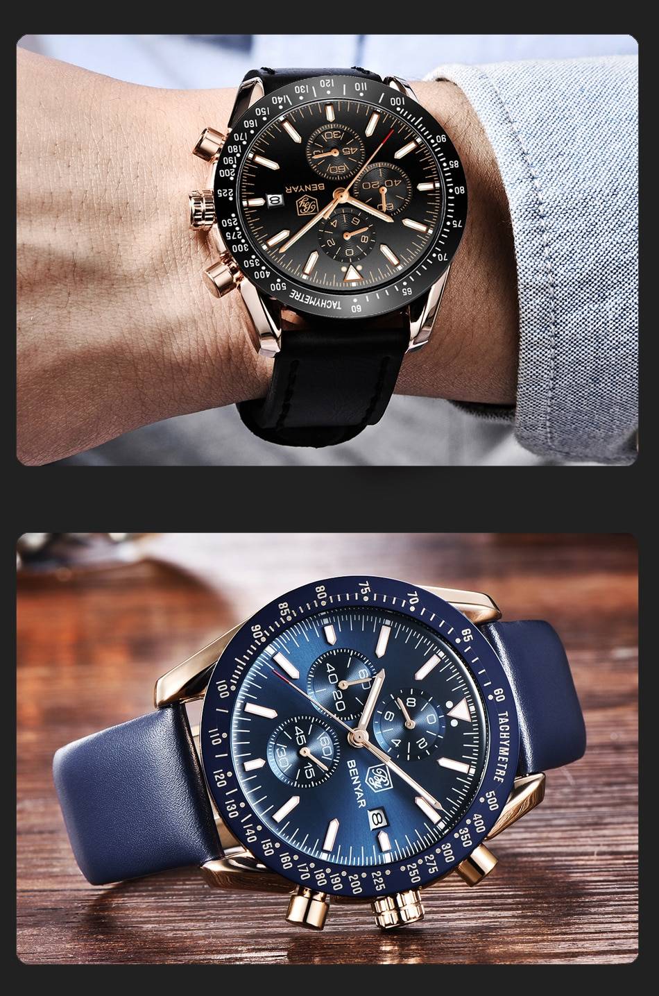 Men's Luxury Leather Watches