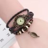 Vintage Dress Watch with Genuine Leather Bracelet Women's Watches Watches