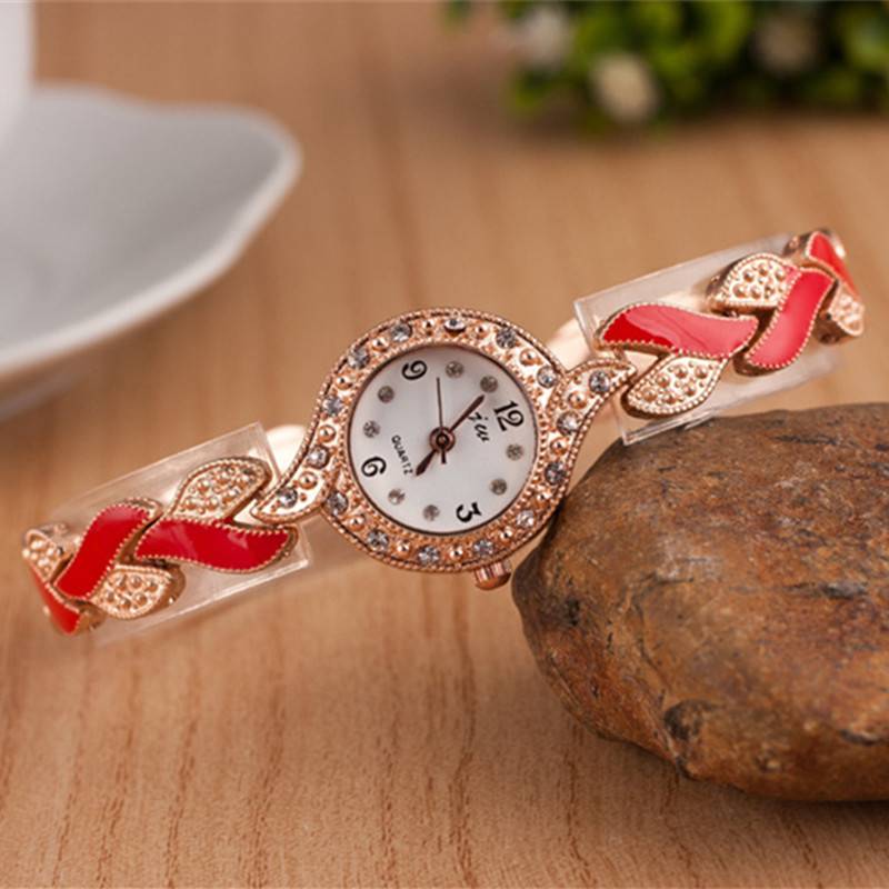 Women's Crystal Wave Bracelet Watches