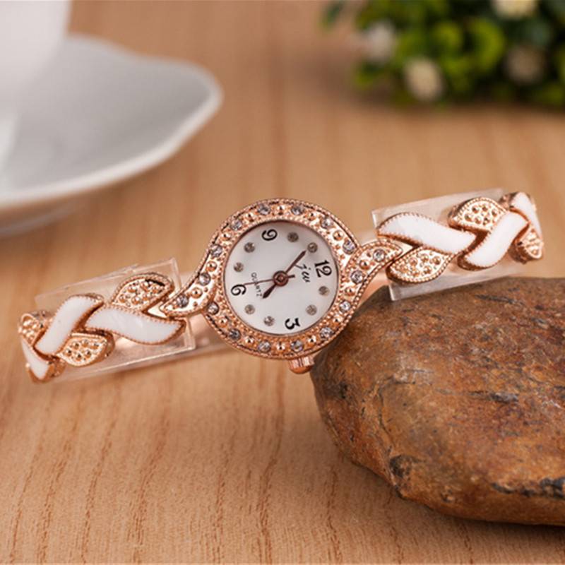 Women's Crystal Wave Bracelet Watches