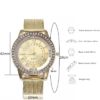 Women’s Mesh Rhinestones Decorated Watch Women's Watches Watches 
