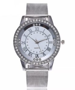Women’s Mesh Rhinestones Decorated Watch Women's Watches Watches