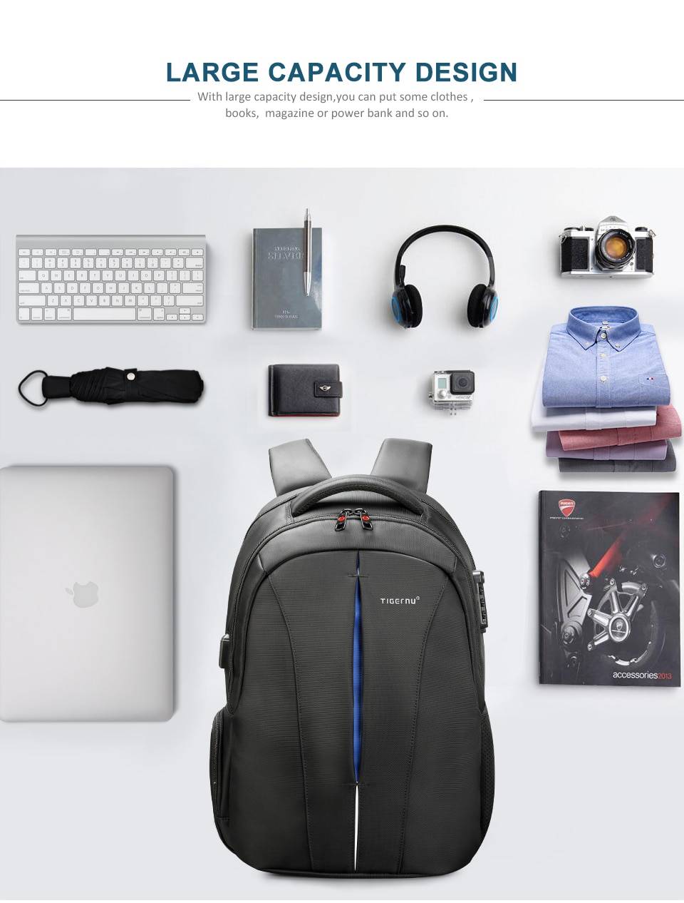15.6 inch Laptop Backpack with TSA Lock