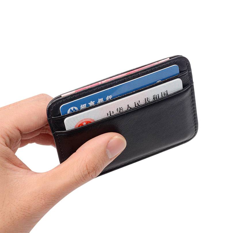 Slim Genuine Leather Credit Card And ID Holder | Liquidation Square