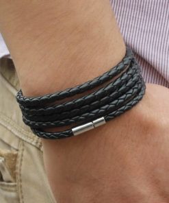 Minimalistic Design Casual Men’s Leather Bracelet Sale