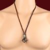 Leather Necklace for Men with Metal Cube Pendant Sale 