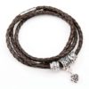 Men’s Leather Bracelet with Charm Sale 